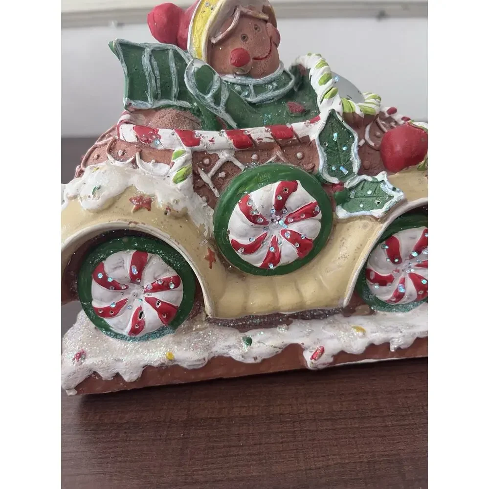 All Hearts Come Home Gingerbread House Fiber Optic Lighted Car Tested Works